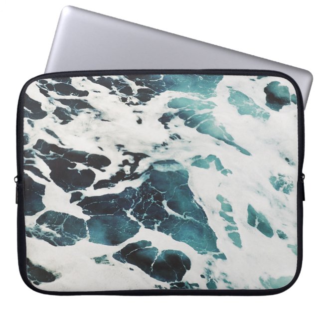 Capa Para Notebook Fuga da espuma do oceano (Frente)