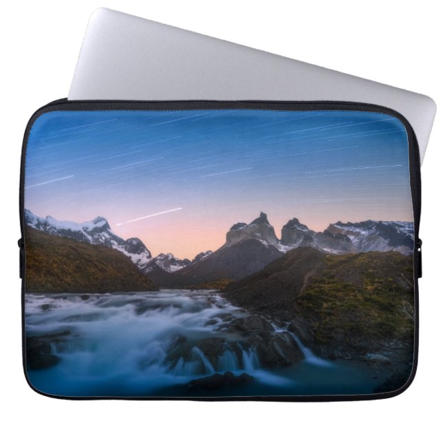 Capa Para Notebook Fugas da estrela sobre Torres Del Paine (Frente)