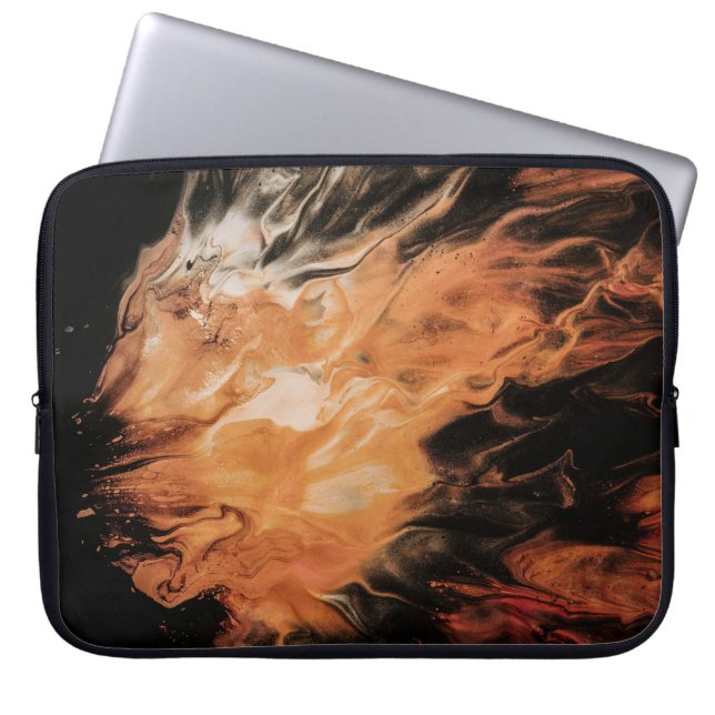 Capa Para Notebook Fumos laranja e branco (Frente)