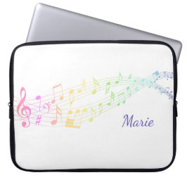 Capa Para Notebook Funcionarios Rainbow Music Note Slim Bolsa de lapt