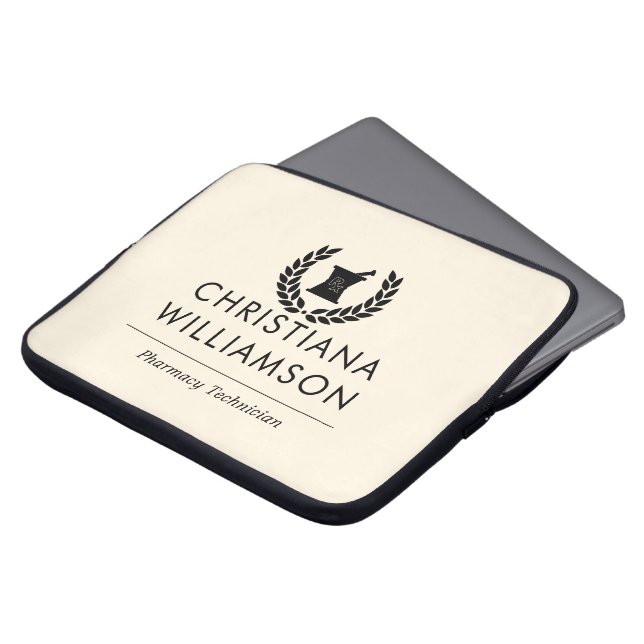 Capa Para Notebook Funcionarios técnico do Farmacêutico Elegante Pers (Frente Topo)