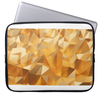 Capa Para Notebook Fundo 3d de polígono design de ouro moderno de lux