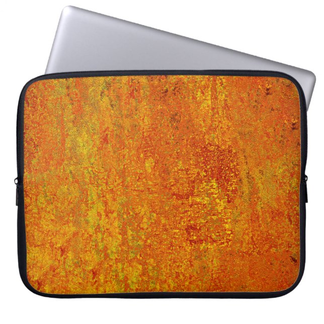 Capa Para Notebook Fundo amarelo-alaranjado abstrato,arte,backgr (Frente)