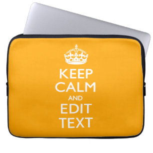 Capa Para Notebook Fundo Amarelo Sol Mantém-Se Calmo E O Texto