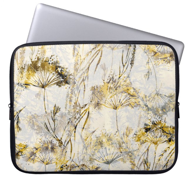 Capa Para Notebook fundo aquarela abstrato: dandelion, juniper (Frente)