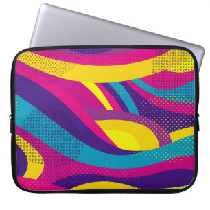 Capa Para Notebook Fundo brilhante colorido geométrico criativo com