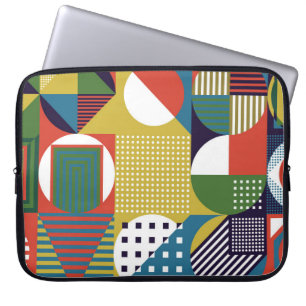 Capa Para Notebook Fundo coletado de formas geométricas em um si