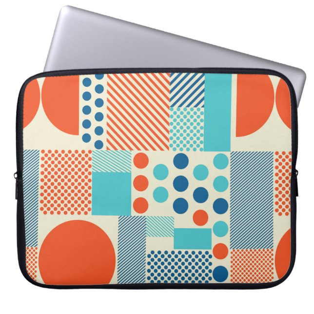 Capa Para Notebook Fundo com formas geométricas, padrão moderno de ar (Frente)
