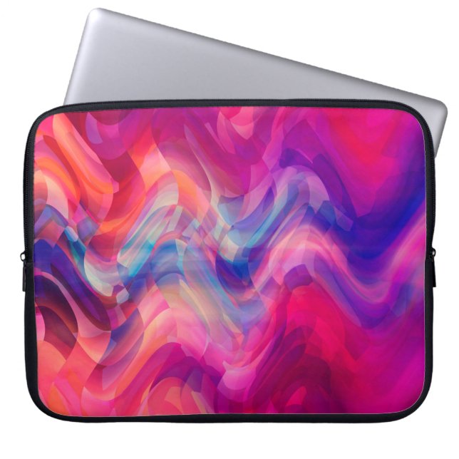Capa Para Notebook Fundo cor-de-rosa brilhante abstrato. Eleg (Frente)