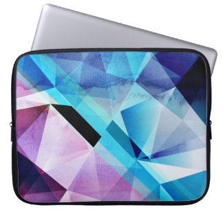 Capa Para Notebook Fundo de Abstrato Geométrico com Aquarela