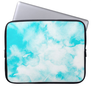 Capa Para Notebook Fundo de aquarela azul
