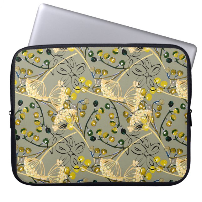 Capa Para Notebook Fundo de aquarela, padrão sem costura (Frente)