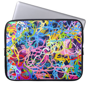 Capa Para Notebook Fundo de arte. Padrão sem costura com gradação