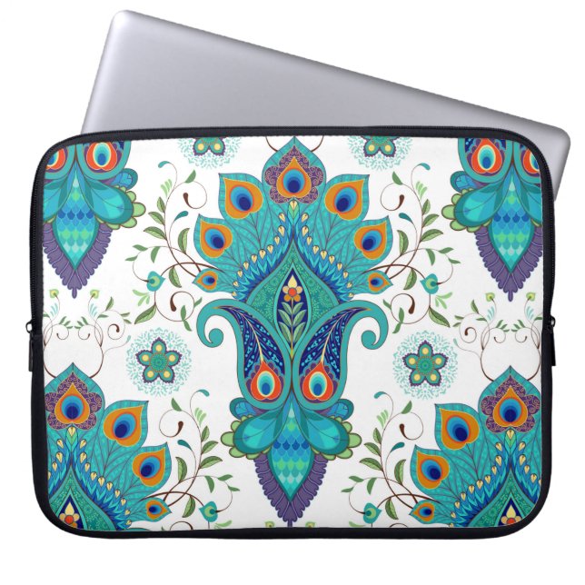 Capa Para Notebook Fundo de colheita sem costura com padrão oriental. (Frente)