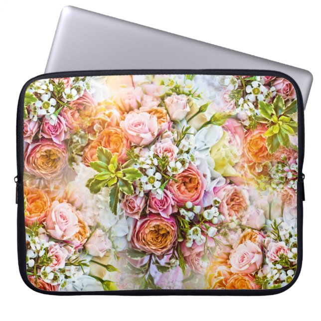 Capa Para Notebook Fundo de flores de verão, buquês de flores (Frente)