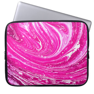 Capa Para Notebook Fundo de pintura rosa mista.