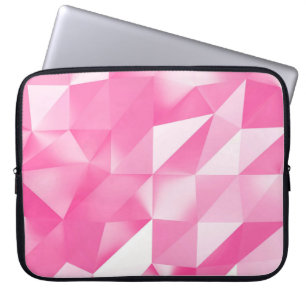 Capa Para Notebook Fundo de polígono rosa: renderização 3D abstrato