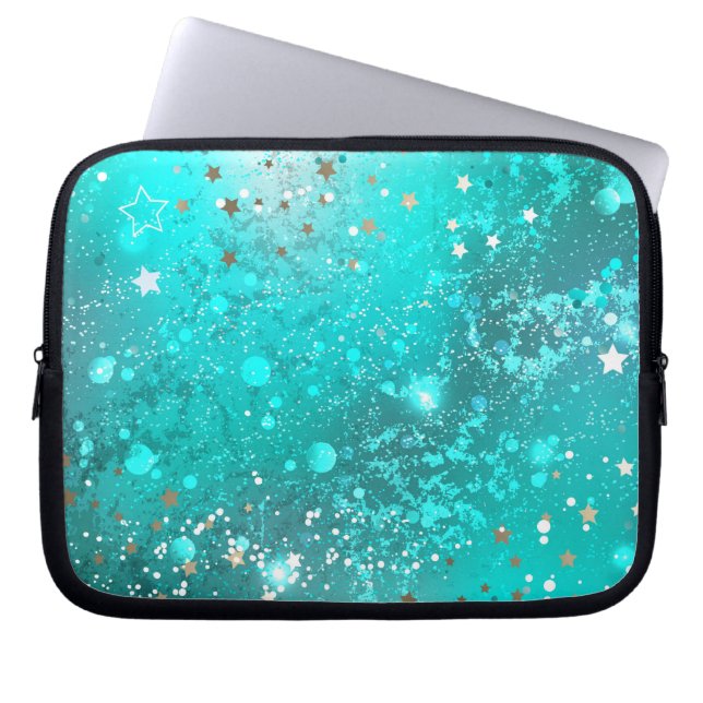 Capa Para Notebook Fundo do Mint Turquoise Foil (Frente)