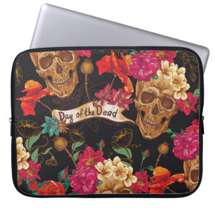 Capa Para Notebook Fundo do Morto do Dia das Flores do Crânio