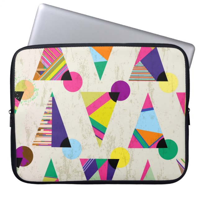 Capa Para Notebook fundo do padrão do triângulo sem descontinuidades, (Frente)