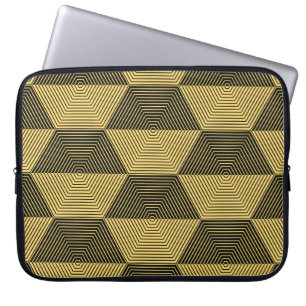 Capa Para Notebook fundo geométrico abstrato. Malha hexagonal com