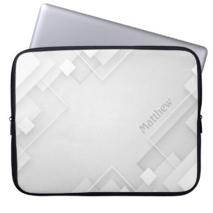 Capa Para Notebook Fundo Monocromático Elegante com Nome Personaliza