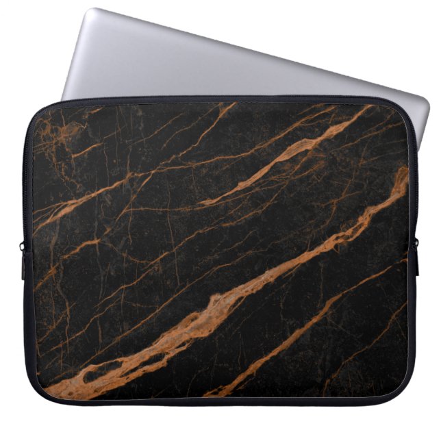 Capa Para Notebook fundo natural negro de marble emperador (Frente)