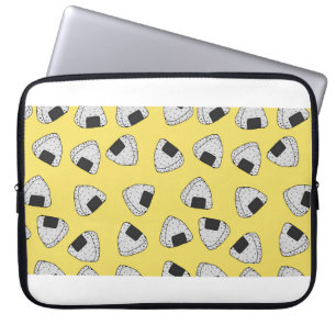 Capa Para Notebook Fundo Onigiri (bola de arroz japonesa). Sem costur