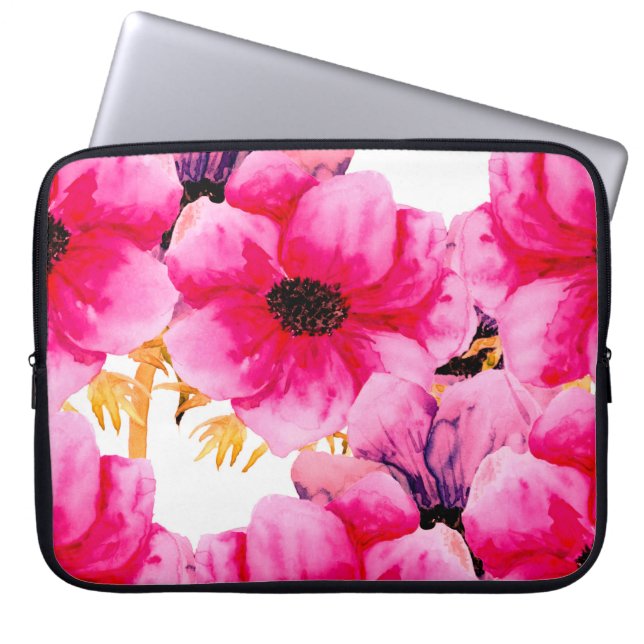 Capa Para Notebook Fundo sem descontinuidades da flor de aquarelas, b (Frente)