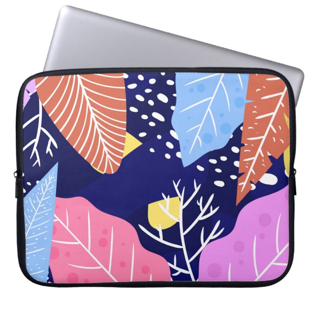 Capa Para Notebook Fundo tropical com plantas da selva. Palma (Frente)