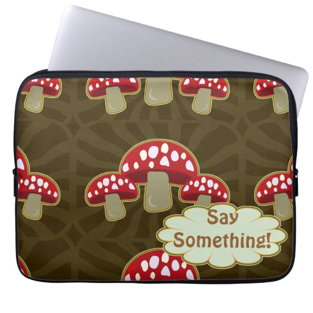 Capa Para Notebook Funky Fungi Mushroom Pattern (Frente)