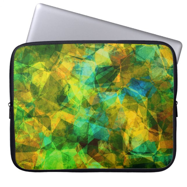 Capa Para Notebook Funky Greens Moderno Design Abstrato (Frente)