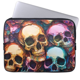 Capa Para Notebook Funky Skulls