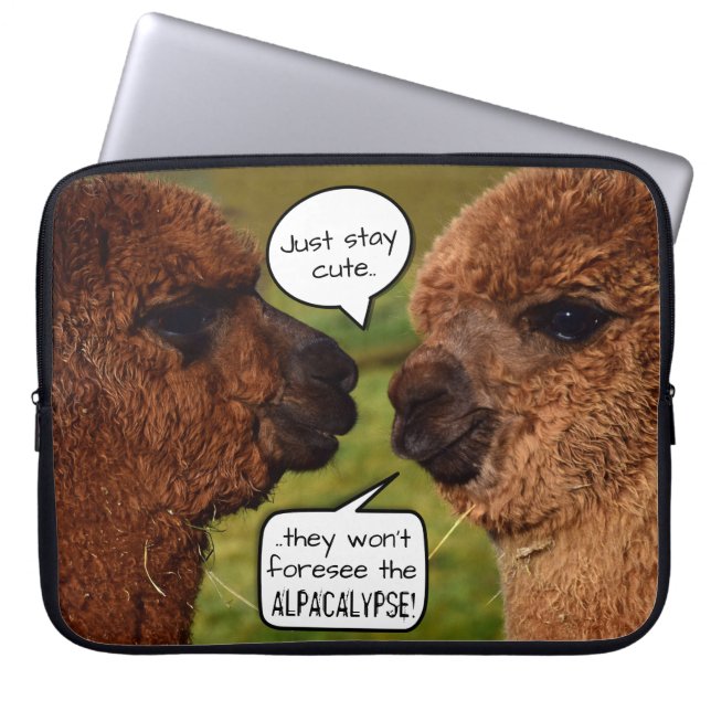 Capa Para Notebook Funny Alpaca Alpacalypse Scheming (Frente)
