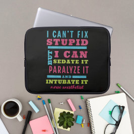 Capa Para Notebook Funny CRNA / Anestesiologista não consegue consert