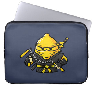 Capa Para Notebook Funny Lemon Shinobi Ninja Nunchucks Illustration