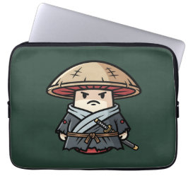 Capa Para Notebook Funny Mushroom Ronin Wandering Samurai Illustratio