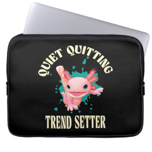 Capa Para Notebook Funny Pink Axolotl Quiet Quitting Trend Setter