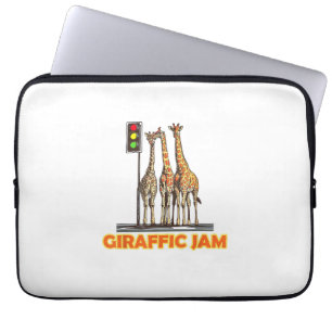 Capa Para Notebook Funny Pun Giraffe Jam