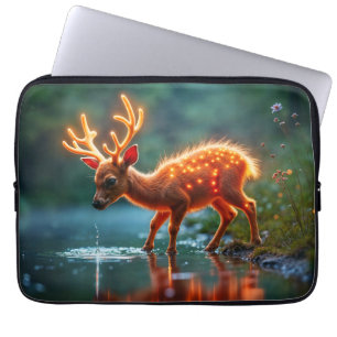 Capa Para Notebook Furos de água da fauna de veados radiantes
