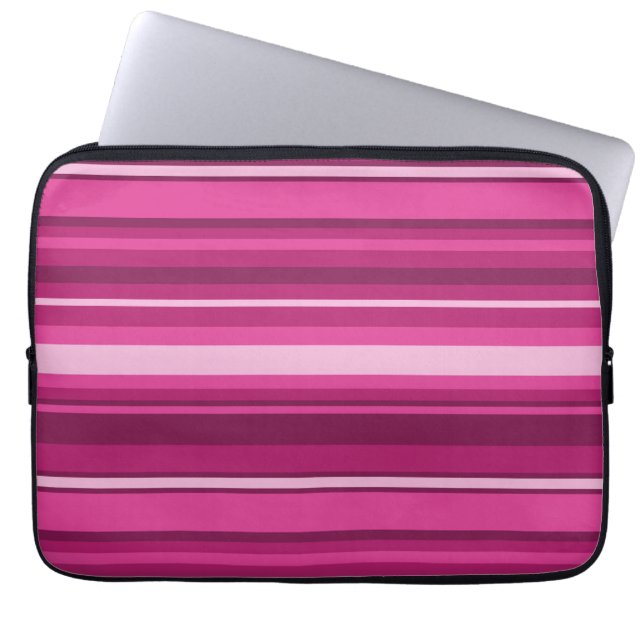 Capa Para Notebook Fuschia stripes (Frente)
