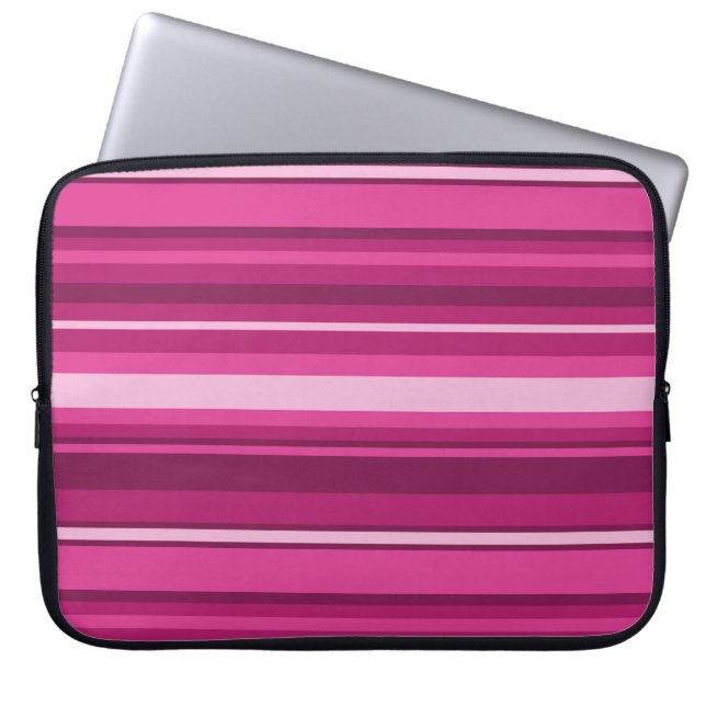 Capa Para Notebook Fuschia stripes (Frente)