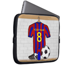 Capa Para Notebook Futebol Red e Blue Personalizado Jersey