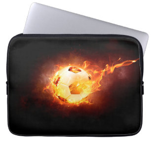Capa Para Notebook Futebol sob fogo, bola, futebol