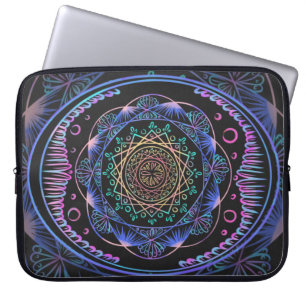 Capa Para Notebook Galactic Bloom Mandala