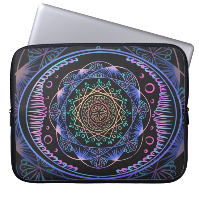 Capa Para Notebook Galactic Bloom Mandala (Frente)