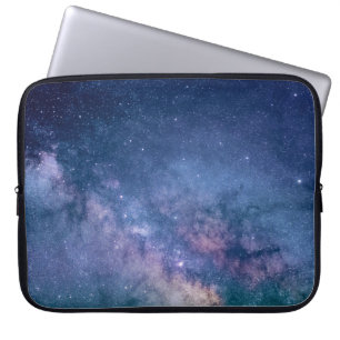 Capa Para Notebook Galáxia azul e roxa digital