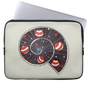 Capa Para Notebook Galáxia Espiral Com Planetas De Bola De Praia