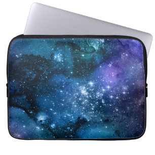 Capa Para Notebook Galáxias Amantes Starry Space Blue Sky White Spar