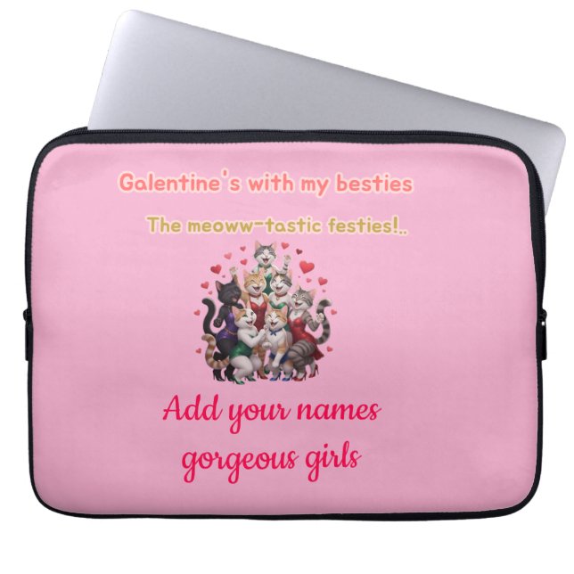 Capa Para Notebook Galentine's with my besties (Frente)